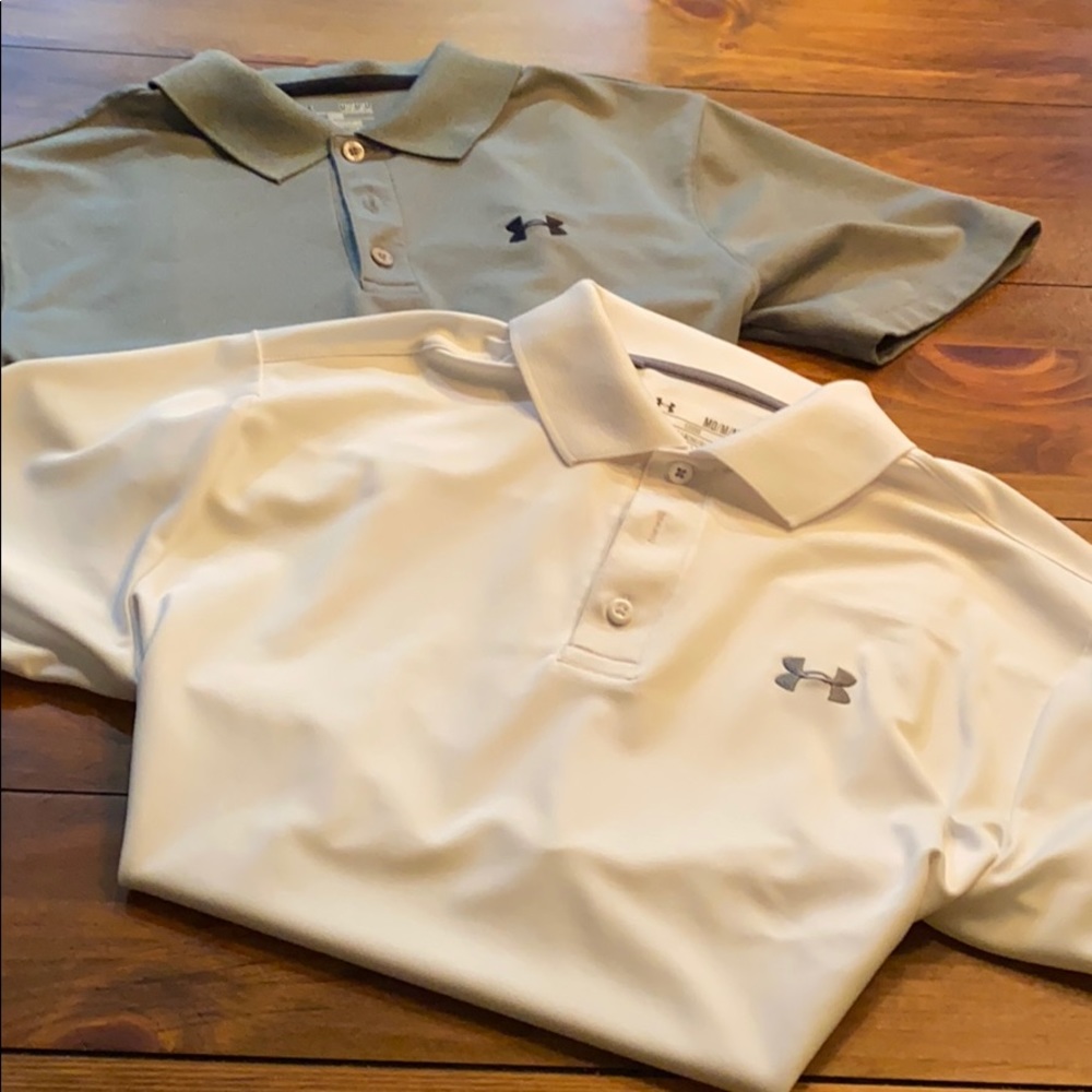 2 Under Armour Golf shirts size M
